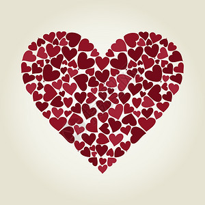 小心脏收集的心矢量插图