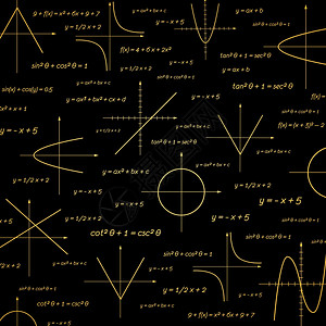 抽象科学数学公式矢量插图背景图片