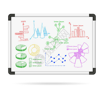 标记板信息图表孤立向量插图图片