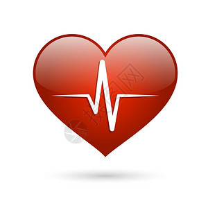 心跳率图标,医疗保健医疗矢量插图图片