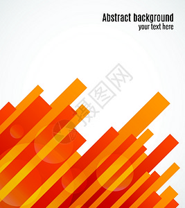 抽象装饰几何红色橙色背景模板与线条矢量插图图片