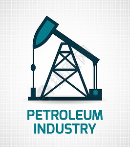 石油工业原油开采拆除泵夹安装符号象形文字海报打印抽象矢量插图图片