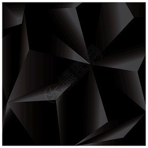 抽象几何矢量背景,三维,黑色,模板元素,矢量插图图片