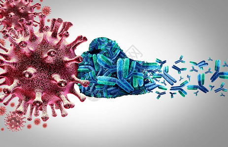 3d说明抗体攻击传染细胞和原体即抗攻击传染细胞和原体图片