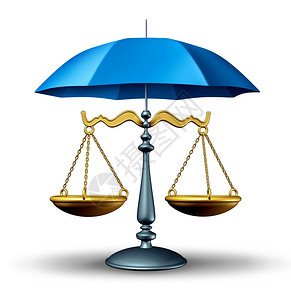 在保护和条例方面法律安全概念具有司法范围的律保护得到蓝伞的保护作为政府和社会司法系统的安全象征图片