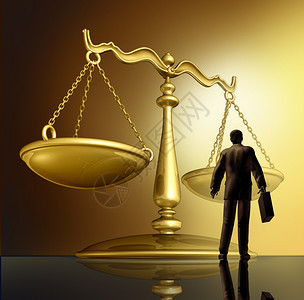律师和具有司法规模的律以彩色背景的金铜属制成作为法律咨询和社会执行条例制度的一个象征图片