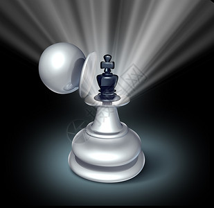 内在的力量和领导潜作为一种新兴商业象棋游戏一样王雕像在大当铺伪装中作为一种成功战略的概念星光在黑上闪发亮的光图片