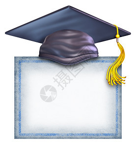 毕业证书空白文凭种背景作为教育成就证书的象征并获得大学或高中毕业证书图片