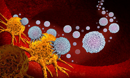 作为肿瘤治疗和疾病概念的肿瘤癌疫苗以人体细胞的免疫疗法作为3个插图背景图片