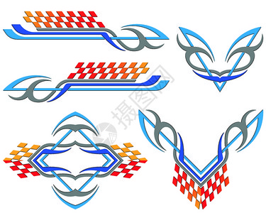 汽车条纹图形矢量设计图图片