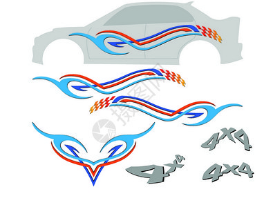 汽车车辆车身贴图背景图片