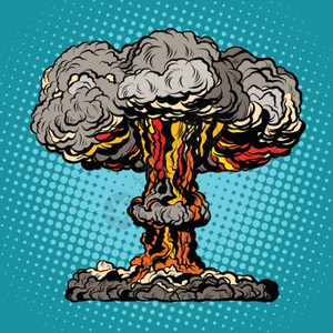 爆炸的蘑菇云背景图片