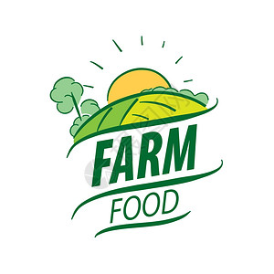 农场标志食品的模板设计矢量图图片