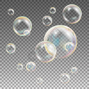 3d彩色肥皂泡泡图片
