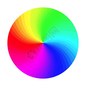 彩虹色rgb彩色轮向量圆形经典调色板孤立图例圆形色轮向量抽象的多彩虹圆孤立图例设计图片