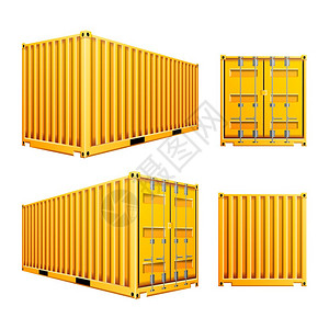 3d货物集装箱矢量设计元素图片
