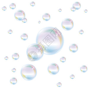 透明彩色气泡矢量背景图图片