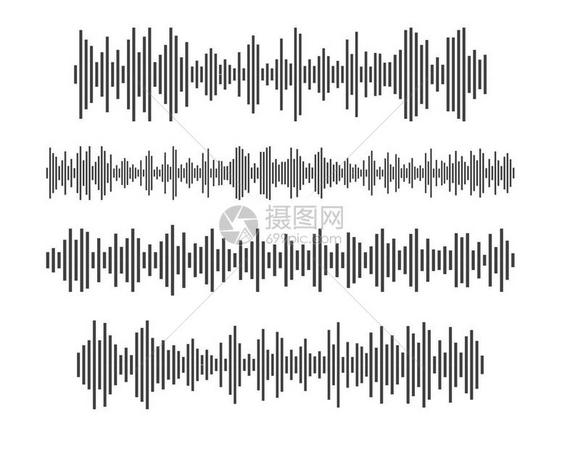 音波矢量说明声图示设计模板图片