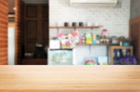 间厅柜在背景模糊的客厅前木板空桌间平台可用于显示或补装产品模拟显示产品背景