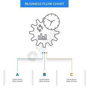 3个步骤的业务流程图设计策略高清图片素材