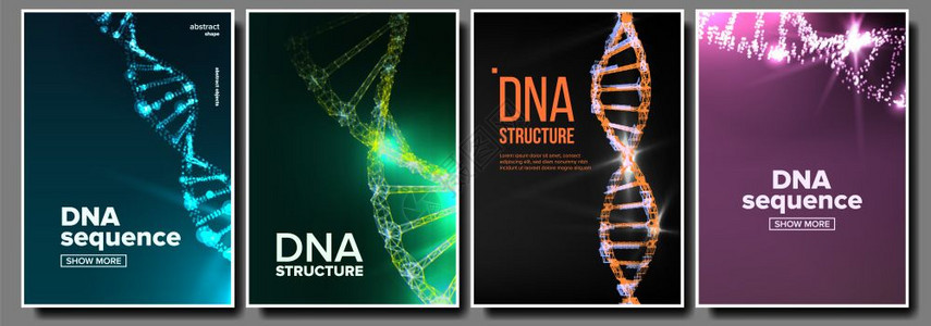 dna海报集矢量生物化学传单进符号健康的染色体数字细胞医学旗帜标语微生物元素示例生物技术概念科学背景线条序列化学覆盖实验室设计克图片