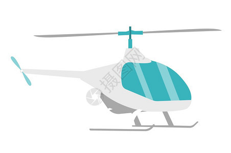 直升机矢量卡通插图图片