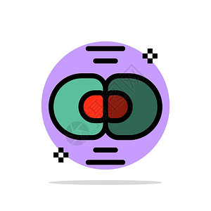 生物化学细胞分裂抽象圆插画