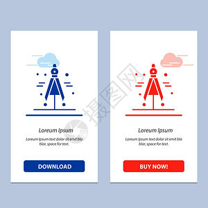 指南针分隔器科学蓝红下载模板图片