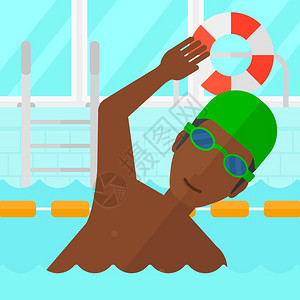 游泳的非裔男子图片