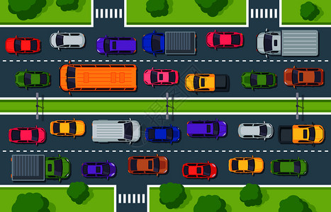 街道驾驶车辆交通堵塞高速公路图图片
