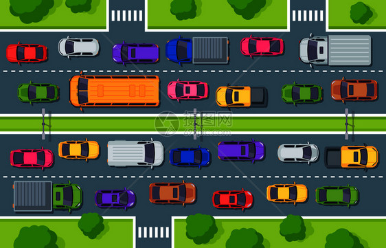 街道驾驶车辆交通堵塞高速公路图图片