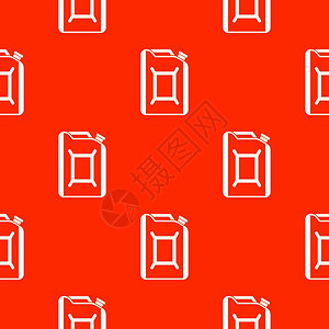 汽油桶无缝红色图案矢量设计元素图片
