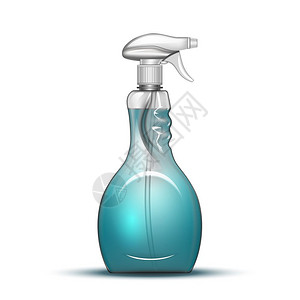 透明原子化剂瓶装有学物质供镜像清洁者使用可再填充的套件用于符合现实需要的蒸汽液3d插图图片