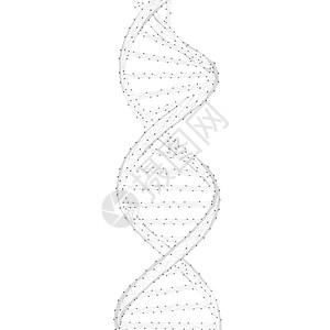 dna核糖酸链螺旋健康医药化学生物技术数据转移和dna分子结构概念低多元设计dna链矢量说明图片