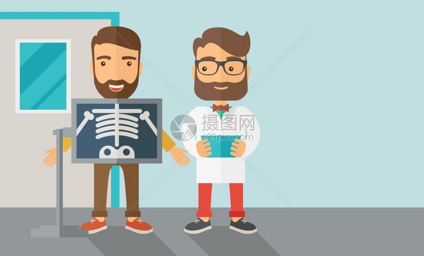 持有一个x光的插图