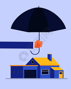 住房保险插画图片