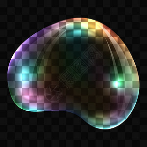 彩虹泡沫背景矢量元素图片