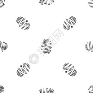 中低汽车弹簧模式无缝矢量重复几何图背景图片