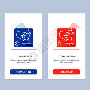 美国旗世界蓝色和红下载现在购买网络部件卡模板图片