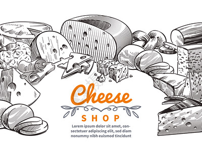 美味的芝士饼feta和plmesn切片美食面条素描的意大利餐具设计用于厅概念草条奶酪背景美味的芝士饼feta和pmns切片美食面图片