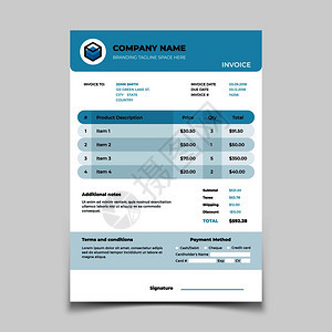 帐单格式为簿记矢量文件设计会服务价格算说明发票模板帐单格式为簿记矢量文件设计图片