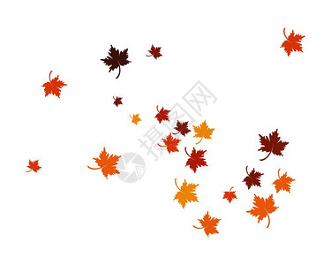 秋叶背景模板矢量元素图片