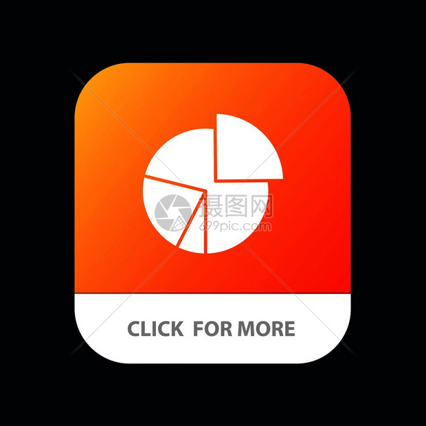 图表商业财务派统计移动应用程序按钮机器人版和iosglyph版本图片