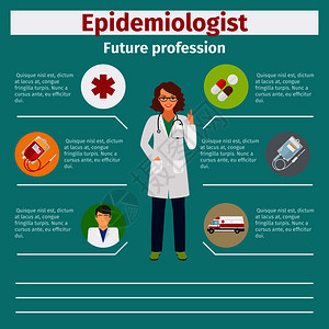 职业流行病学家学生信息矢量图图片