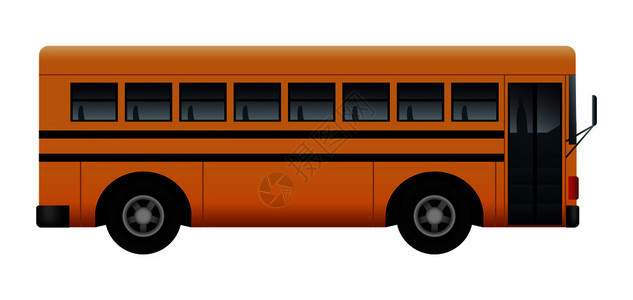 学校公共汽车模型现实地展示图片