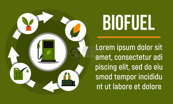 生物燃料概念平版图图片