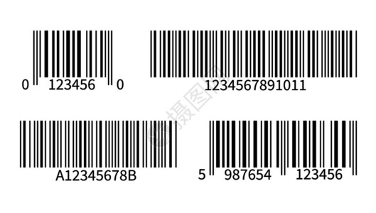 线条贴纸带有码用于扫描独有码条的形贴纸用于扫描独有码条的零售读者矢量孤立的超市符号扫描标签库存跟踪模板产品代码线条贴纸用于扫描独图片