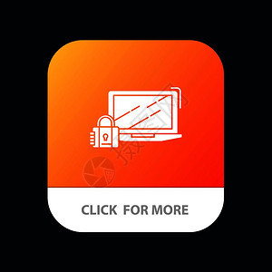 计算机挂锁安全定登录移动应用程序按钮图片