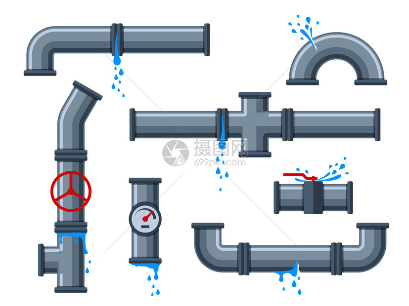 漏水管断裂塑料漏水管图片