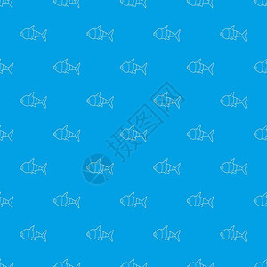 蓝色的鱼矢量背景图图片